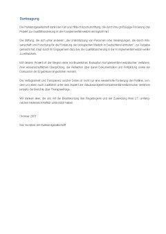 Schlußbericht: Danksagung