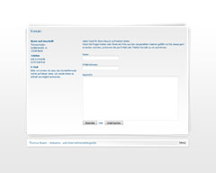 Screenshot von Website: Kontakt