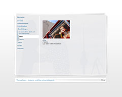 Screenshot von Website: Auswahl einer Ausstellung